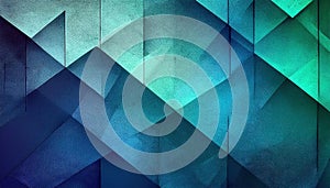 Geometric Blue-Green Tile Pattern Background