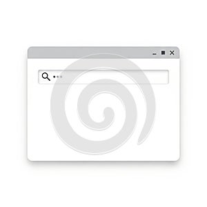 Web browser interface icon isolated on white background