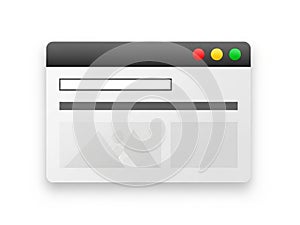 Web browser interface icon isolated on white background