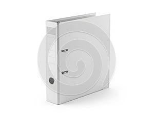 White binder folder isolated on white background