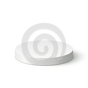 White circular object isolated on white background
