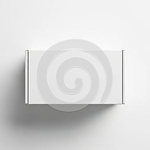White rectangle box isolated on white background
