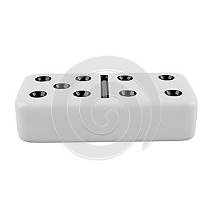 A white rectangular object with holes on a transparent background