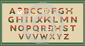 ERIS Word with Festive Holiday and Winter Patterns