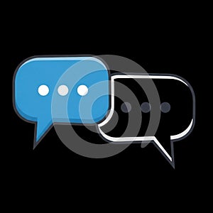 Two speech bubbles in conversation