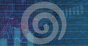 Image of financial data processing over binary coding