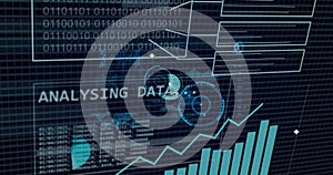 Image of financial data processing over binary coding