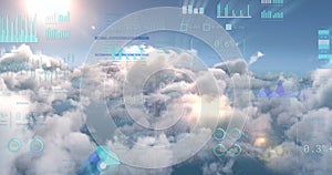 Image of financial data processing over clouds