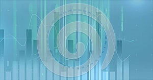 Image of financial data processing over computer servers