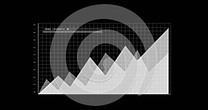 Image of financial data processing over dark background