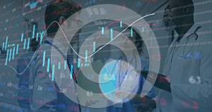 Image of financial data processing over diverse doctors