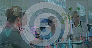 Image of financial data processing over diverse doctors