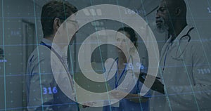 Image of financial data processing over diverse doctors