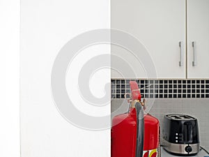 Image of fire extinguishers in the kitchen