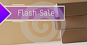 Image of flash sale text over gift boxes