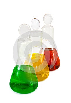 Image of flasks with reagents