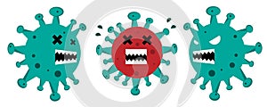 Image of Flu COVID-19 virus cell isolated on white background. Coronavirus outbreak influenza. Pandemic medical health risk