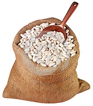 SACK OF ALUBIA BEANS CUT OUT photo