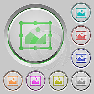 Image free transform push buttons