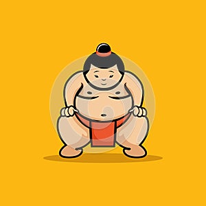 Image of a funny sumo illustration