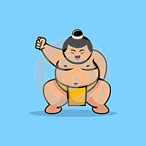 Image of a funny sumo illustration