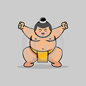 Image of a funny sumo illustration