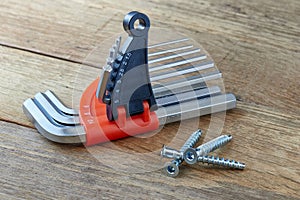 An image of a furniture set of keys for a screw