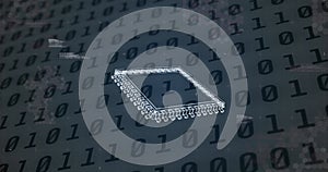 Image of 6g text, data processing and computer processor over binary coding
