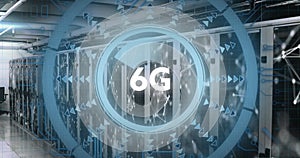 Image of 6g text and data processing over computer servers