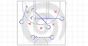 Image of game plan over white background