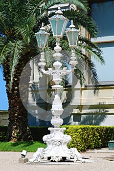 Image of gardens sculpture lamp in Istanbul, Turkey.