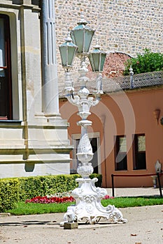 Image of gardens sculpture lamp in Istanbul, Turkey.