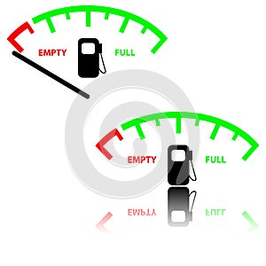 Image of a gas gauge illustration