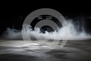 concrete floor smoke background