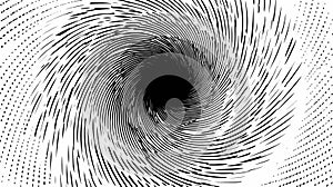 Dynamic Rotating Lines in Spiral Form for Comic Book Design