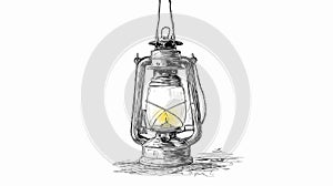 Elegant Lantern with Glowing Light Vector Illustration for Design Projects