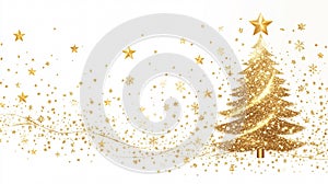 Elegant Sparkly Gold Christmas Decoration Single Line Draping photo