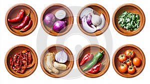 Garden Vegetables Herb Spice Collection for Culinary Creations