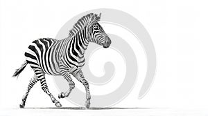 Professional Zebra Isolated on White Background for Creative Designs and Projects photo