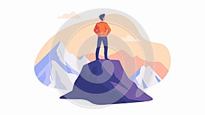 Success Factor Concept Simple Flat Illustration for Professional Use