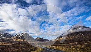 This road runs towards Glen Coe and also towards beautiful Glen Etive in the Highlands of Scotland