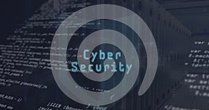 Image of globe icon and data processing over computer servers