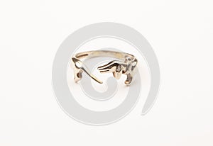 Image of gold ring white background