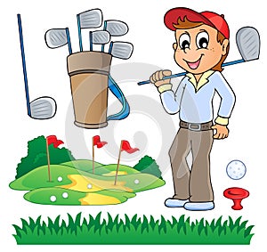 Image with golf theme 6 photo