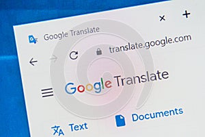 Google Translate App Icon. Selective focus.