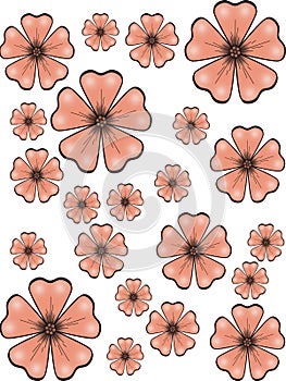 Patterns with pink flowers