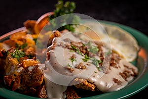 Image of a gravy smother chicken fried steak.