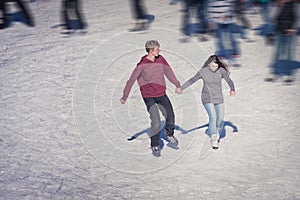 Image of group of teenagers on the ice