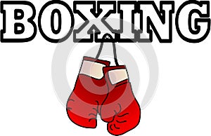 Image of hanging boxing gloves