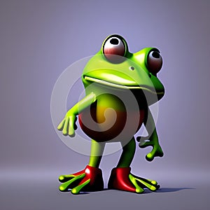 Happy frog posing photo